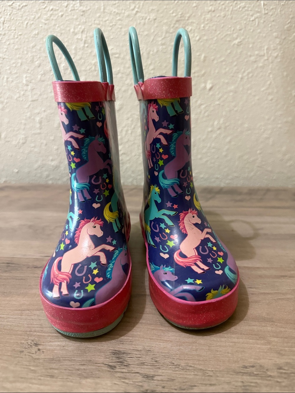 Kids Unicorn Rain Boots - Pink & Purple